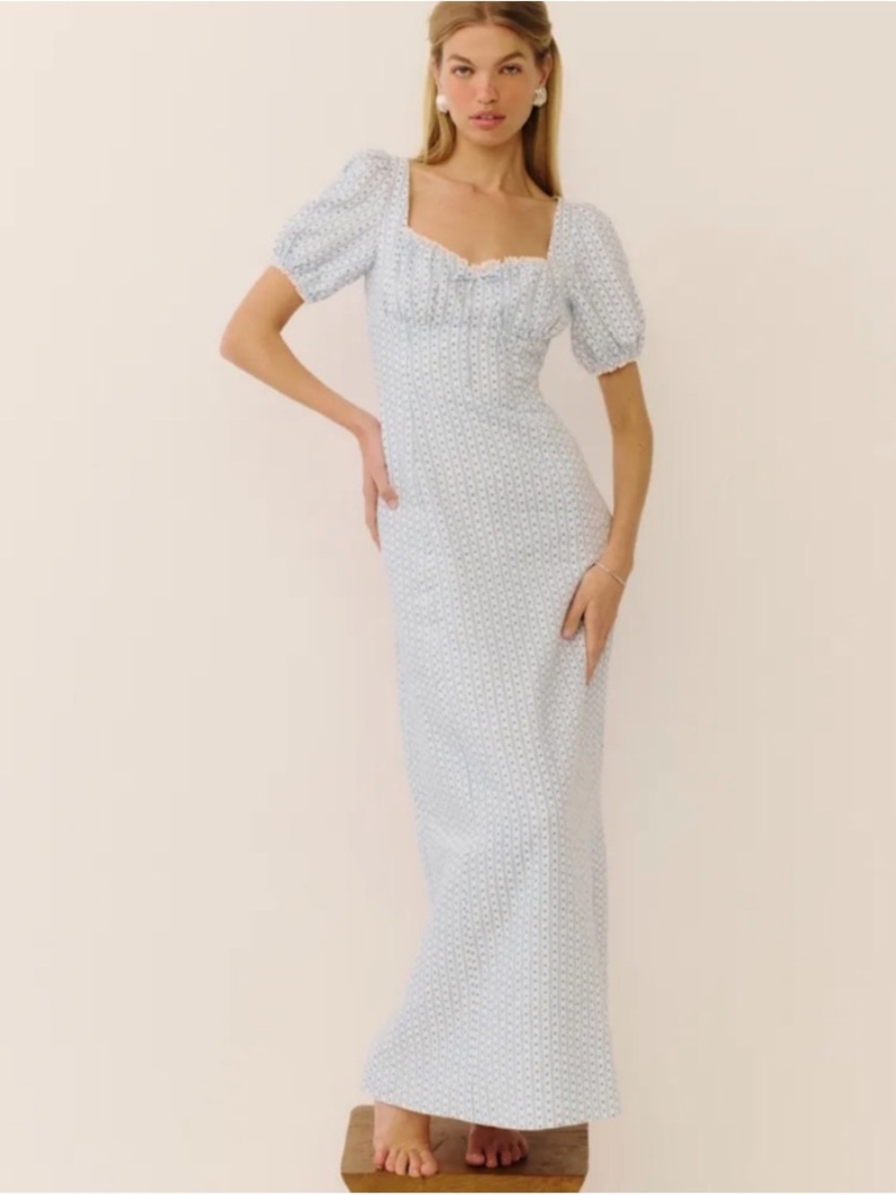 NWOT REFORMATION Cherise Linen Maxi Dress, Cindy, size 4